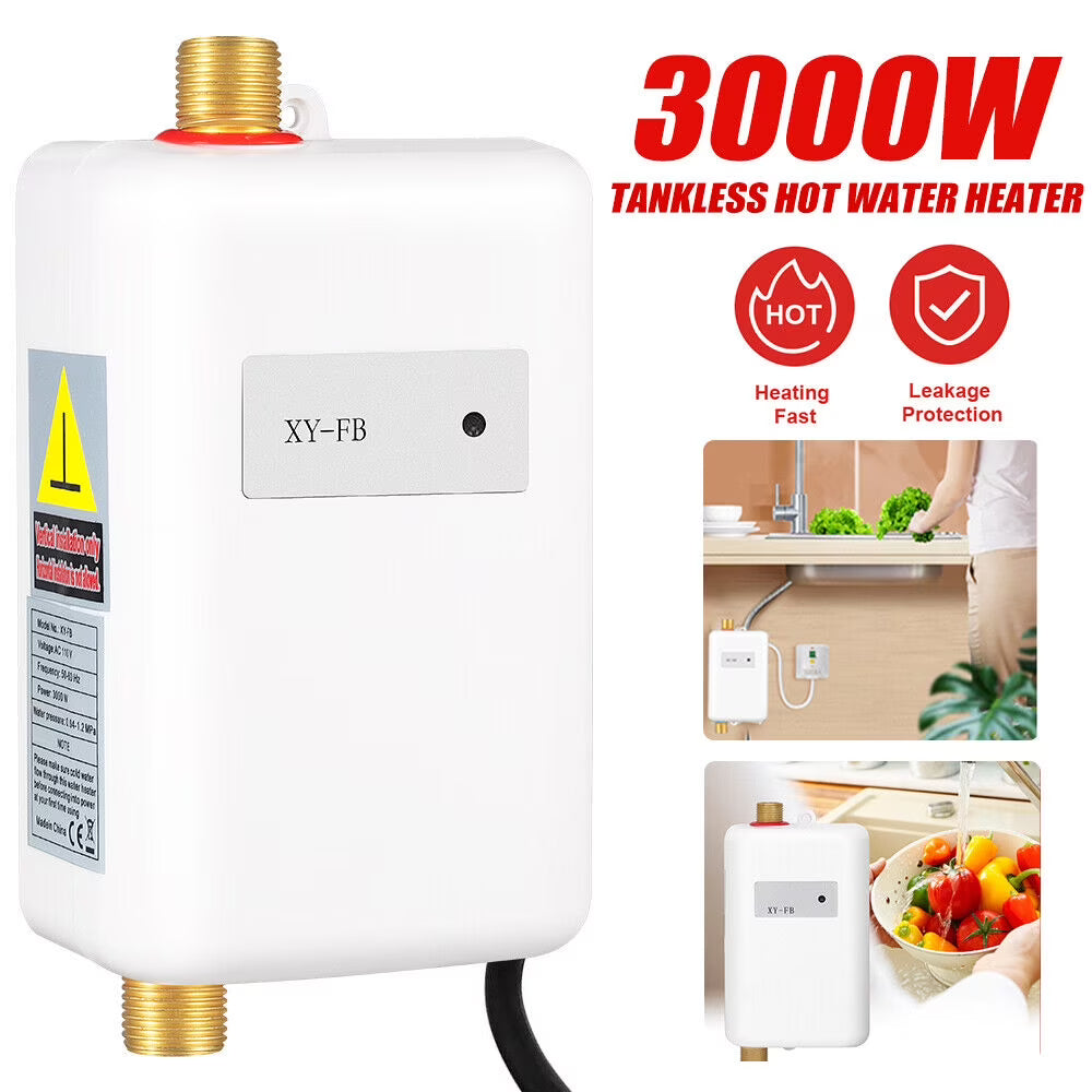 Instant Hot Water Heater Electric Tankless 3000W C504560