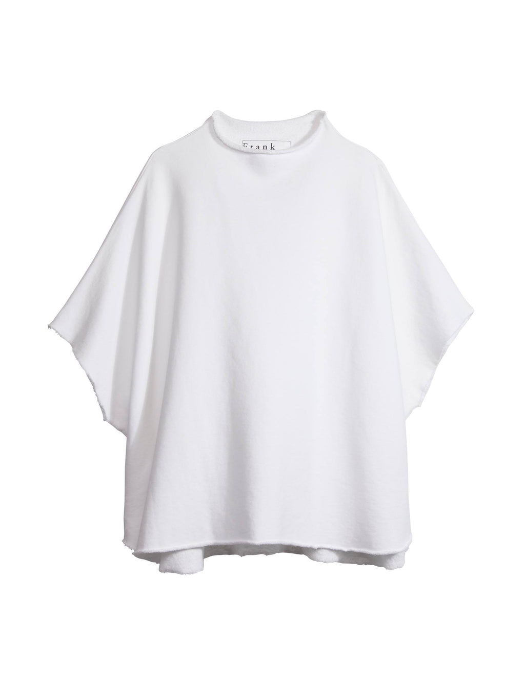 White Funnel Neck Capelet G7370
