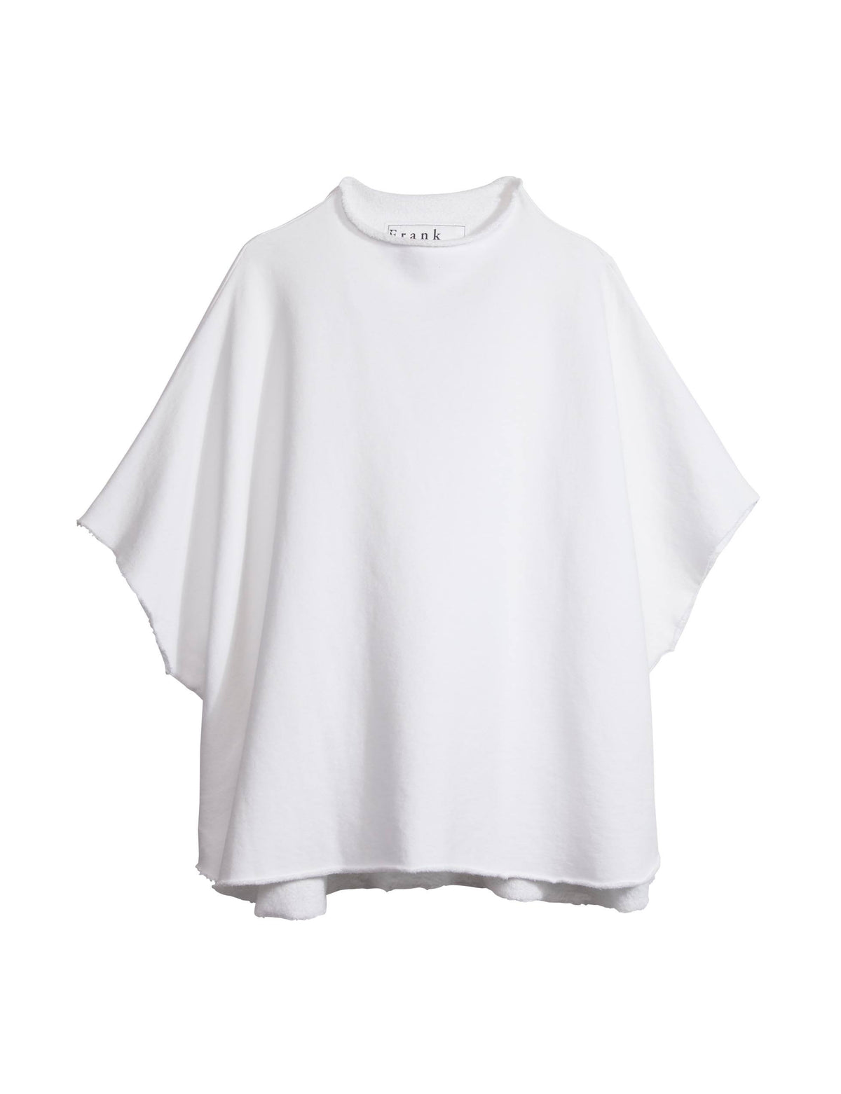 White Funnel Neck Capelet G7370