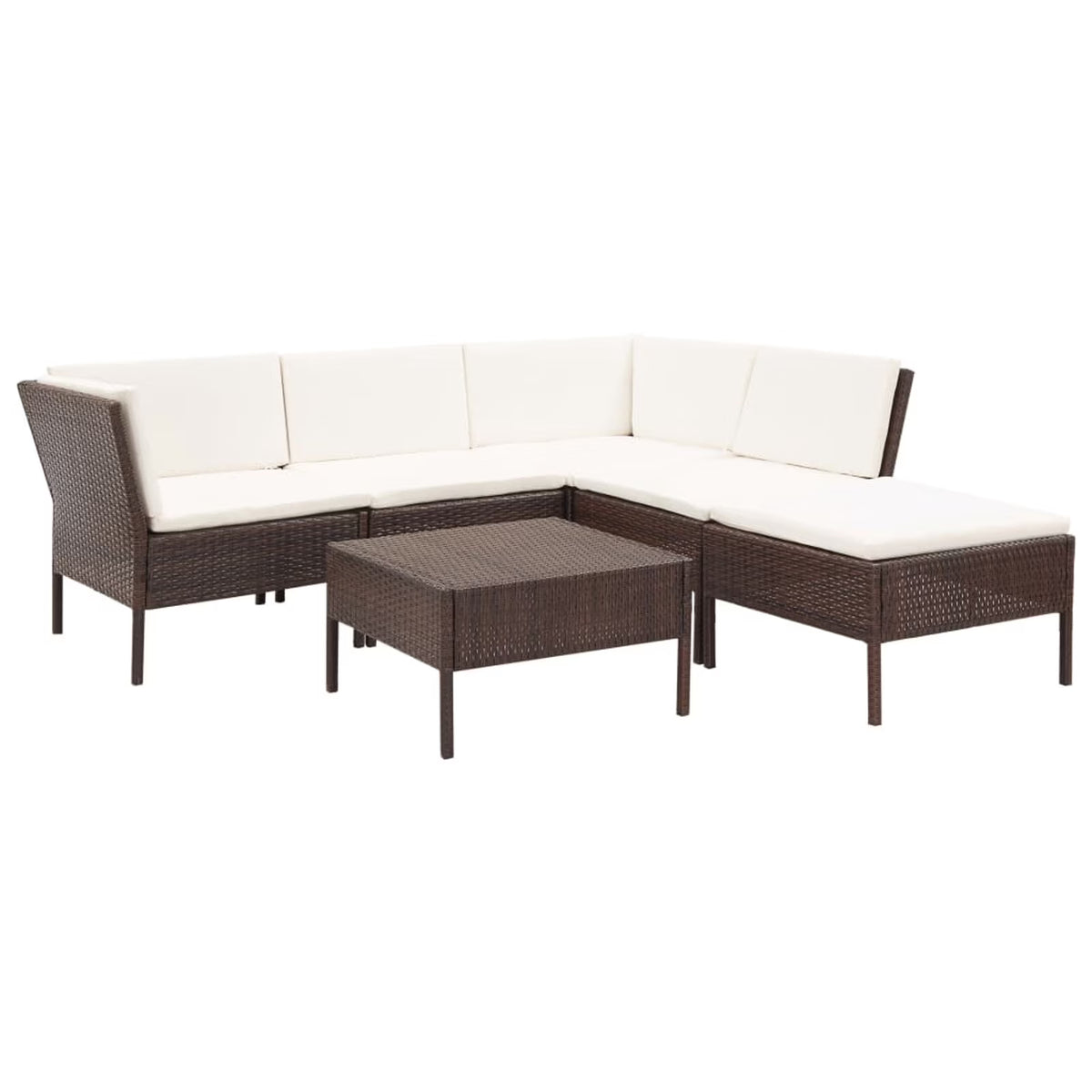 6 Piece Outdoor Sectional Set with Coffee Table Ottoman H505251