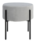 Round Ottoman Grey / Black X596