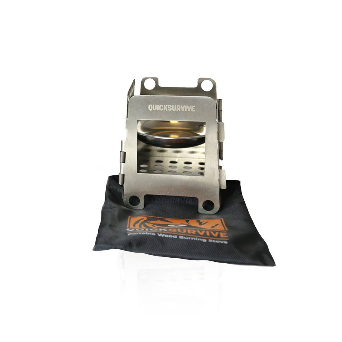 50-Piece Survival Bundle with Fire Starter Canister, Stove, Flint, Paracord & Glove B22937