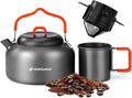 1.2L Camping Coffee Pot with Mug and Coffee Filter O512