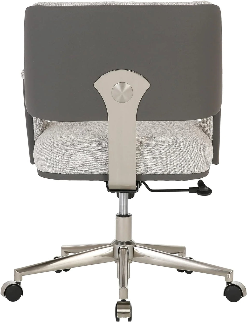 Bouclé Fabric Vegan Leather Low-Back Task Chair D107987