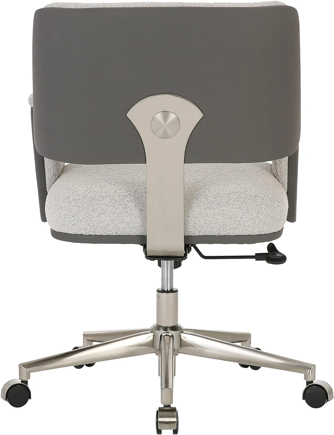 Bouclé Fabric Vegan Leather Low-Back Task Chair D107987