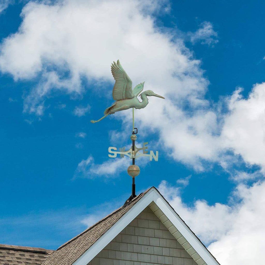 Verdigris Copper Heron Weathervane Y870