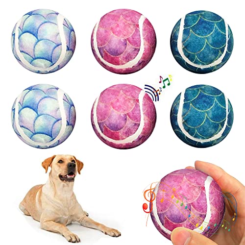 6 Pack 2.6" Colorful Squeaky Dog Toys Q5668