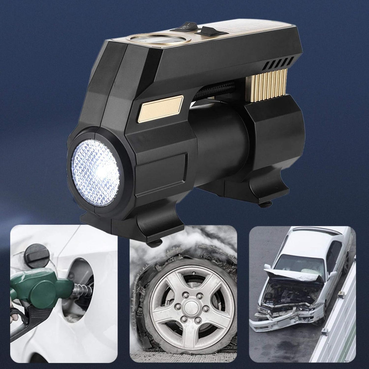 12V Portable Digital Tire Inflator with Light R805316