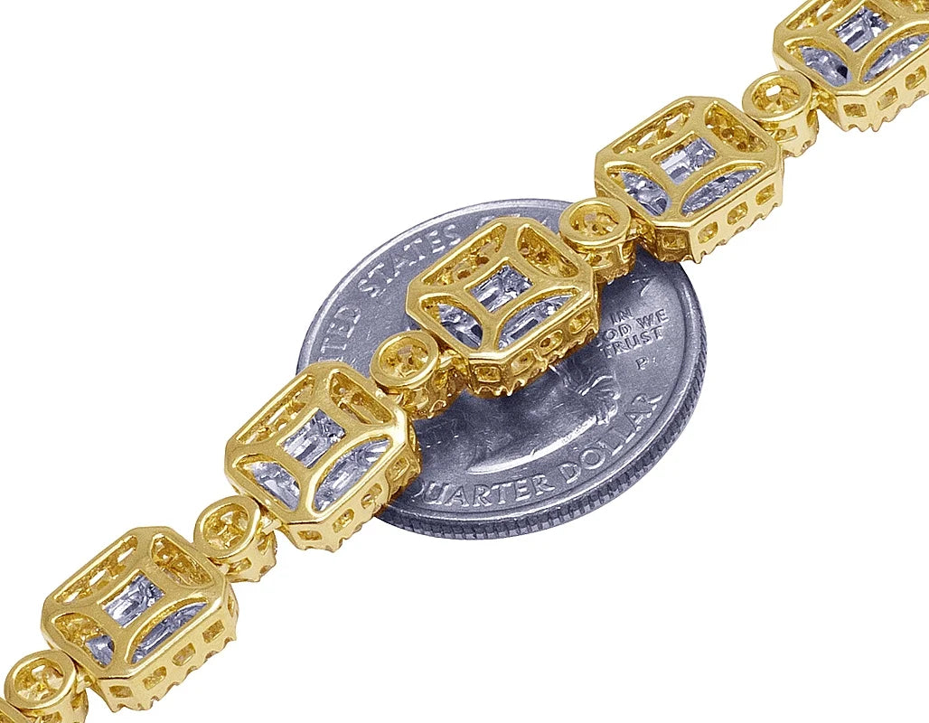 10K Yellow Gold Diamond Choker Necklace 18" C3598