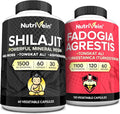 Shilajit Capsules and Fadogia Agrestis Supplement Bundle S64350