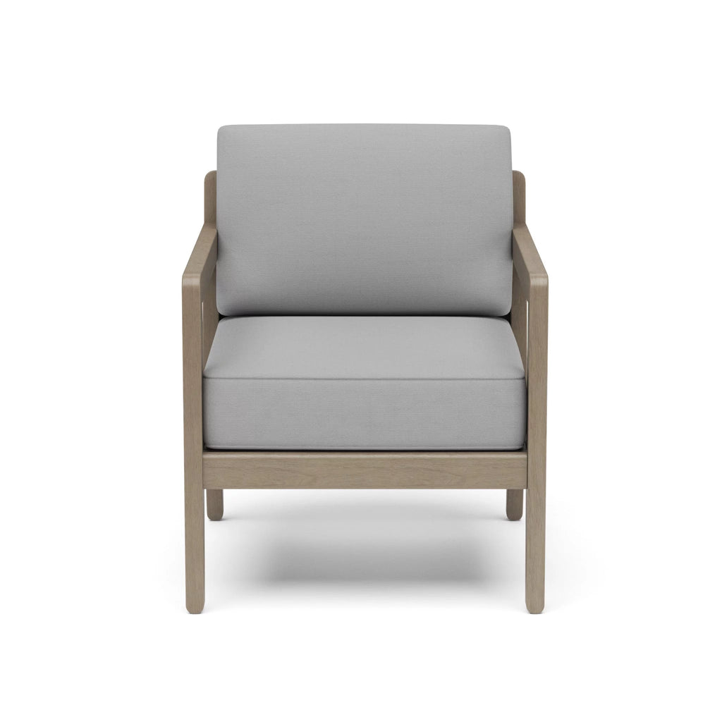 Gray Wood Outdoor Lounge Armchair C7643
