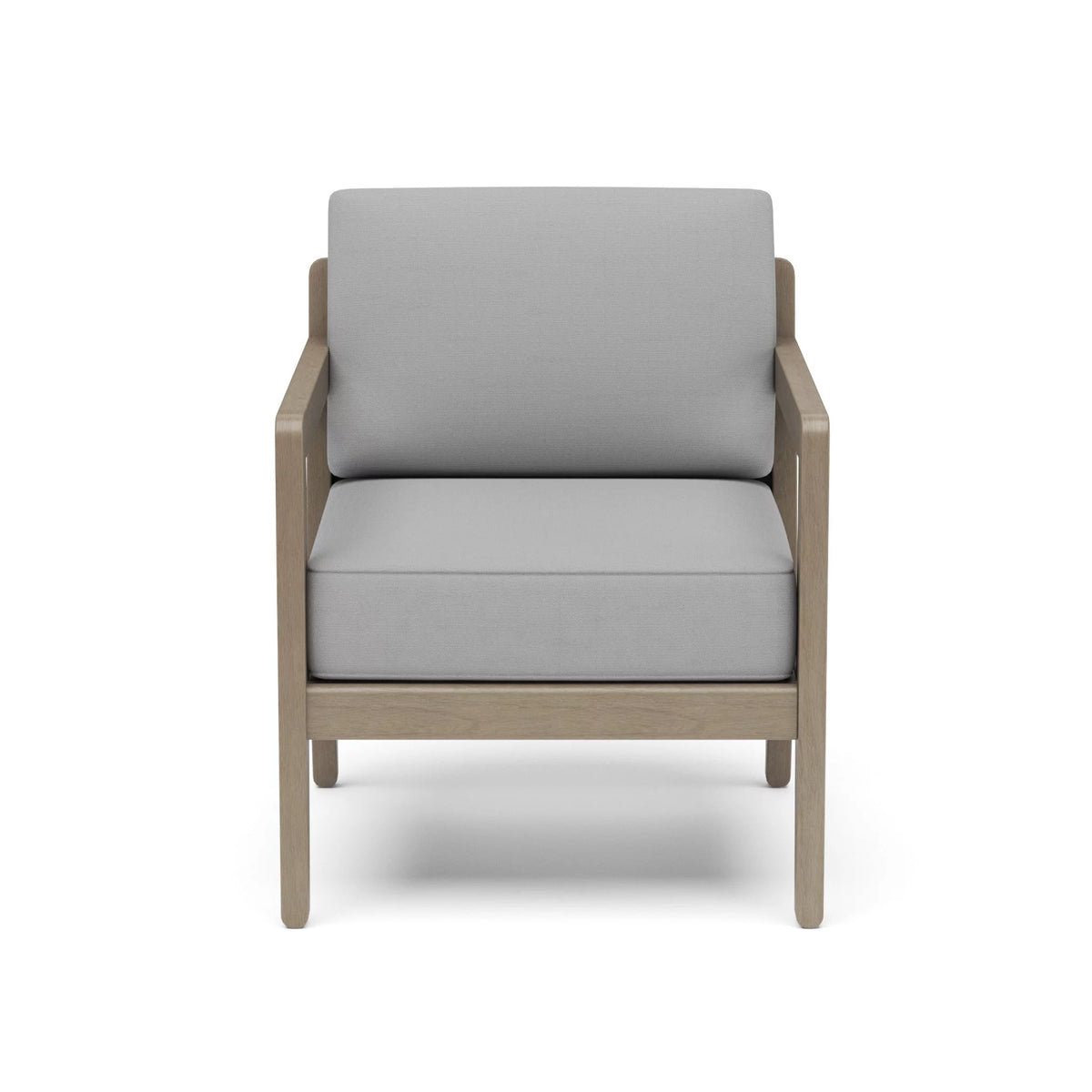 Gray Wood Outdoor Lounge Armchair C7643