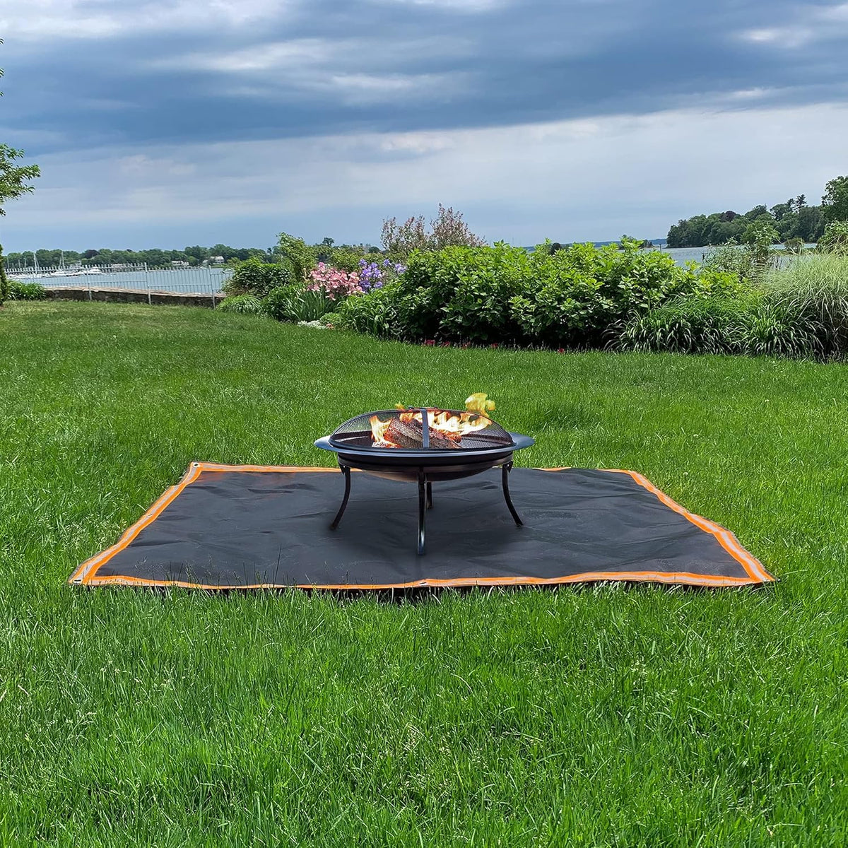 Fire Pit Mat, Extra Large, 67 x 60, 3 Layer, Fireproof Outdoor Protector L1506