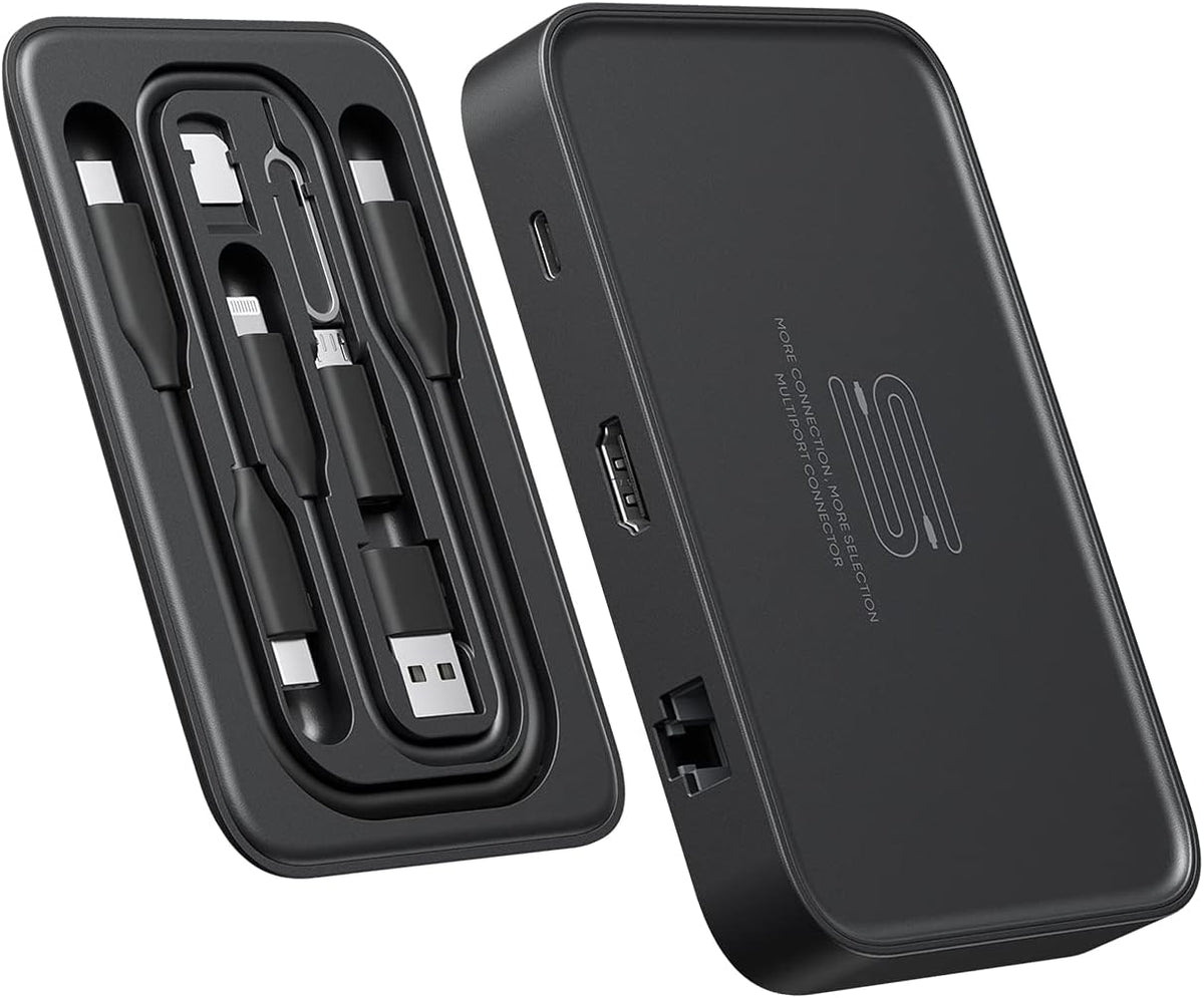 7-in-1 USB C Hub with Ethernet HDMI SD/TF Card J84823
