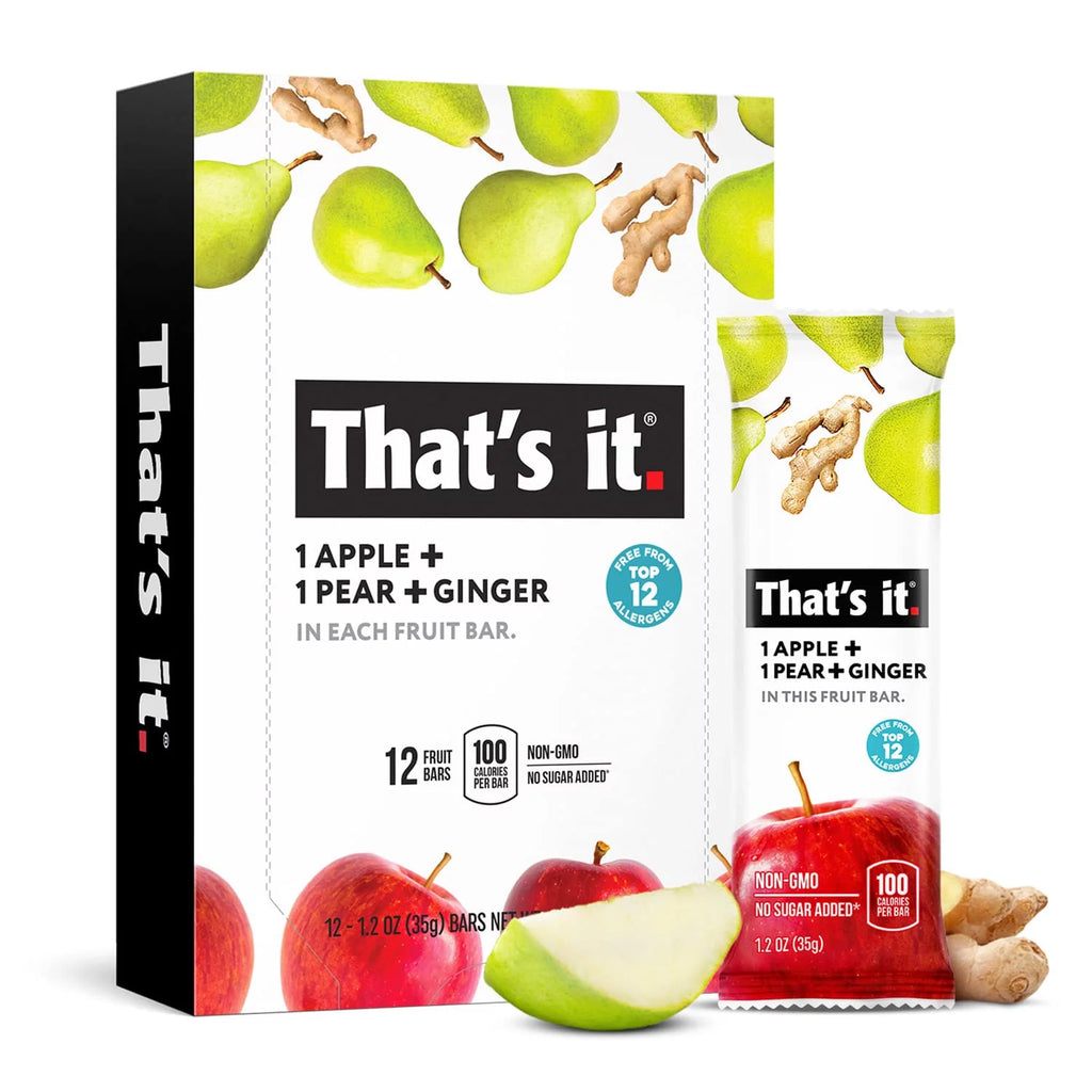 Apple Pear Ginger Fruit Bar 12 Pack Z73077