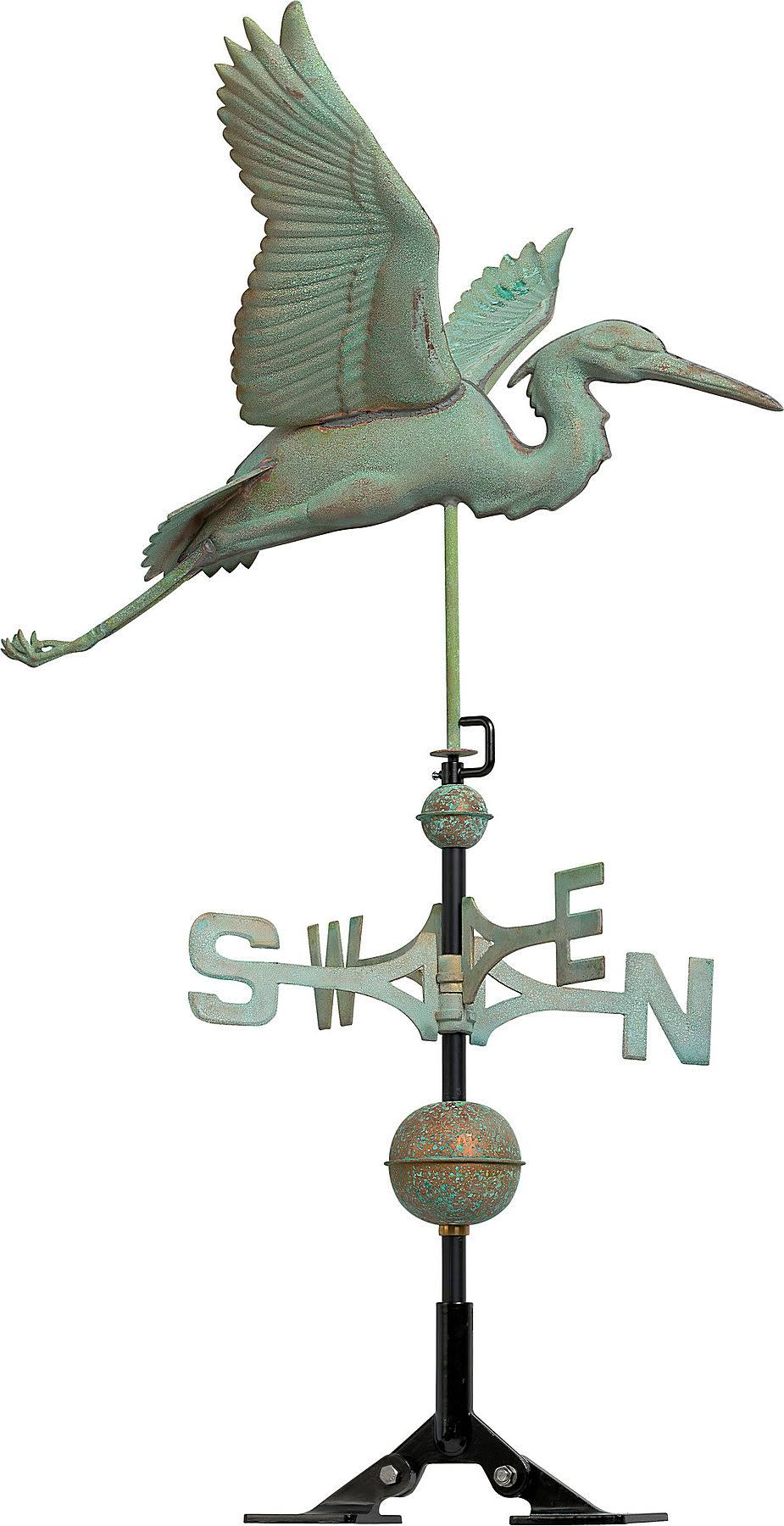 Verdigris Copper Heron Weathervane Y870