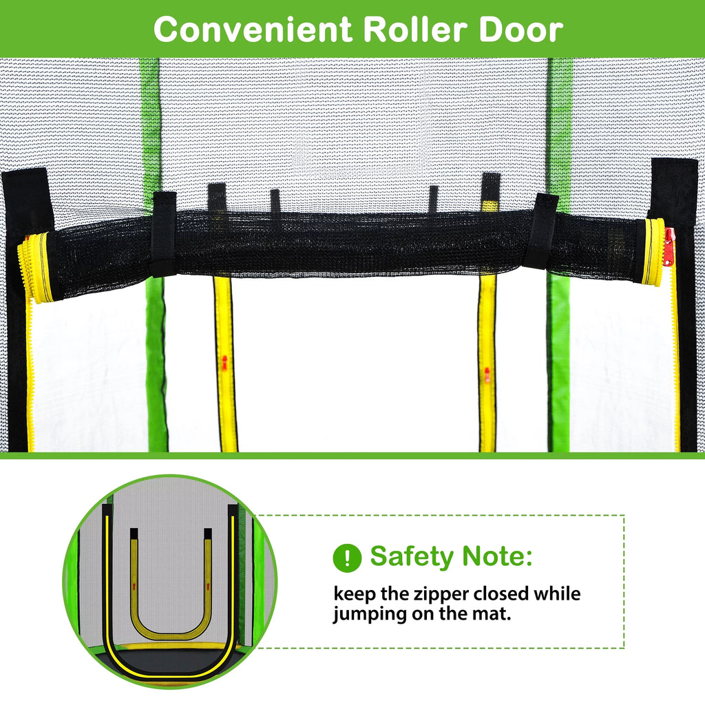 7FT Kids Trampoline with Safety Enclosure Net F762871