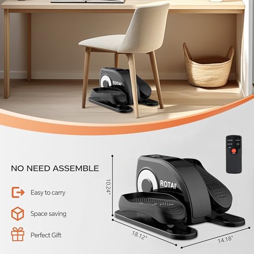 Under Desk Elliptical Machine with Remote and LCD Monitor V848