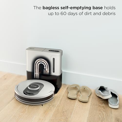 Voice Control Robot Vacuum with Home Mapping, Self-Empty Base, Cool Grey B4855