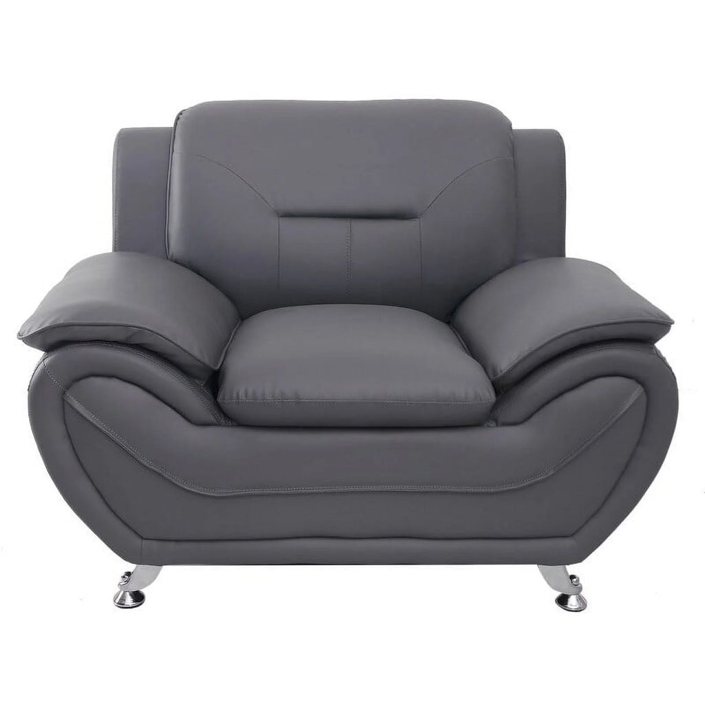 Red Faux Leather Upholstered Club Chair P22858