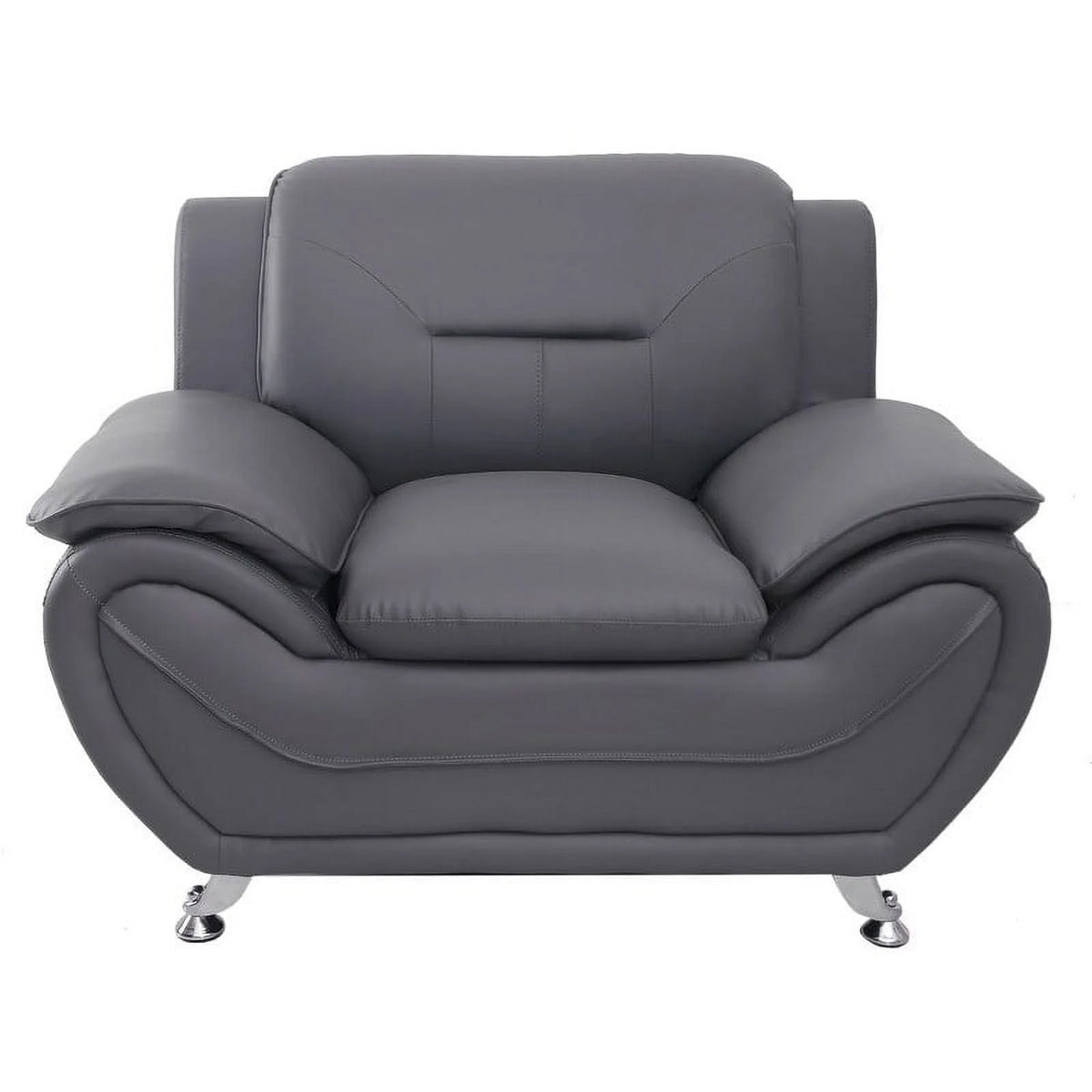 Red Faux Leather Upholstered Club Chair P22858