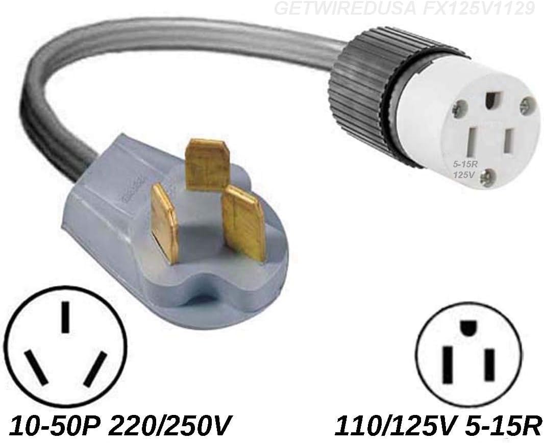 3-Prong Power Cord Adapter Pack of 2 T9355