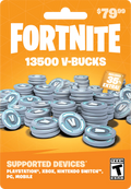 Fortnite 13,500 V-bucks Gift Card G928125