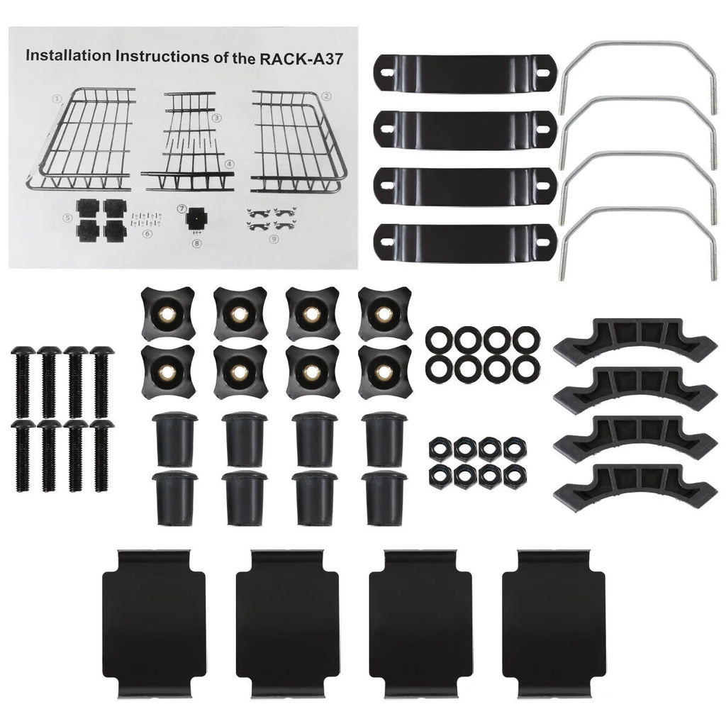 64" Extendable Steel Roof Rack Cargo Carrier Basket X905655
