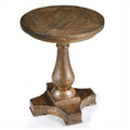 Natural Pine Wood Round End Table E7468