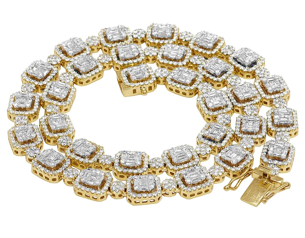 10K Yellow Gold Diamond Choker Necklace 18" C3598