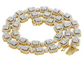 10K Yellow Gold Diamond Choker Necklace 18" C3598
