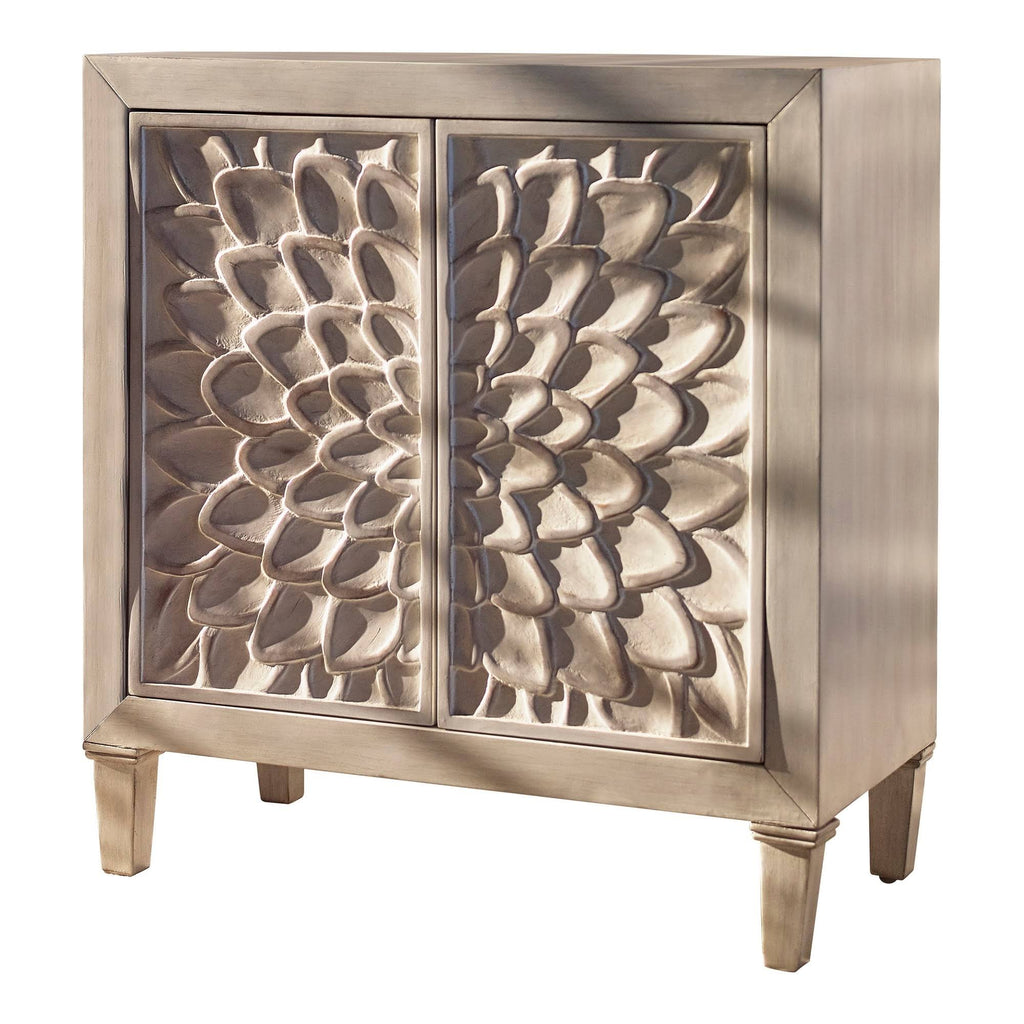 Distressed Brown 2 Door Wooden Accent Cabinet G7606