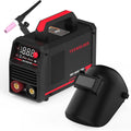 205Amp Stick Welder with Lift TIG Torch, Large LED Display, 110V/220V Dual Voltage Portable Welding Machine, Flip Front Welding Hood Helmet R8148