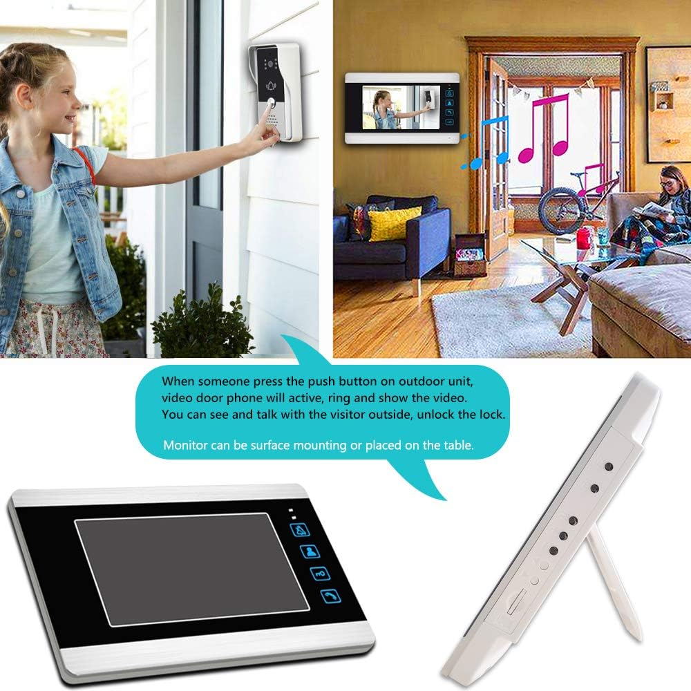 7 Inches Wired Video Doorbell Intercom System O5123