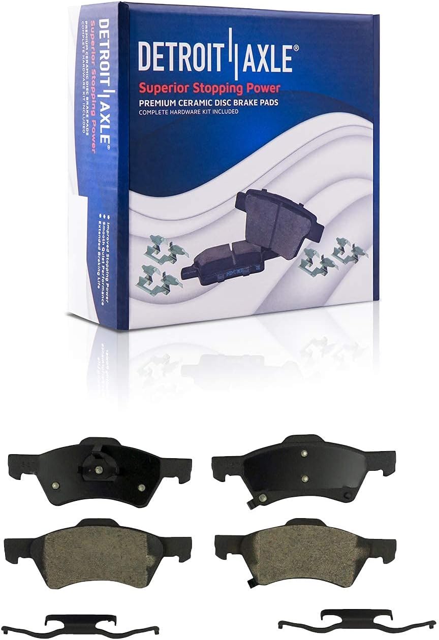 Front and Rear Disc Rotors + Ceramic Brake Pads 8pc Set G936
