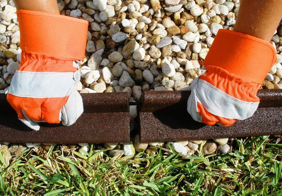 Black Rubber No Dig Landscape Garden Border Edging (Pack 6) A9977