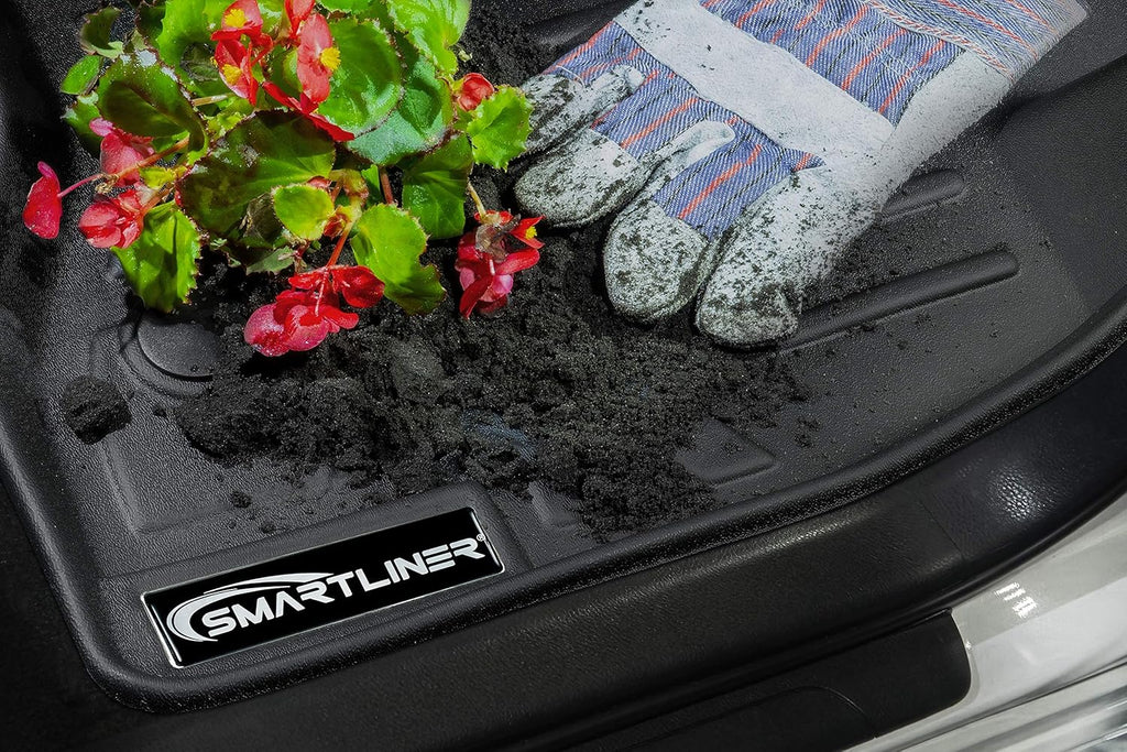 Black 2 Row Floor Mats Liner Set R2865