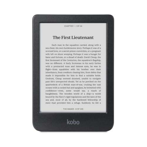 16GB Black 6" Glare-Free Touchscreen eReader S404