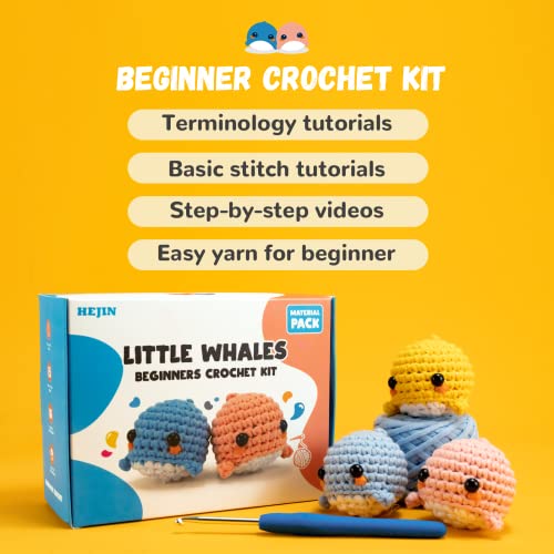 3PCS Crochet Animal Kit with Yarn, Eyes, Stuffing, Crochet Hook J407162