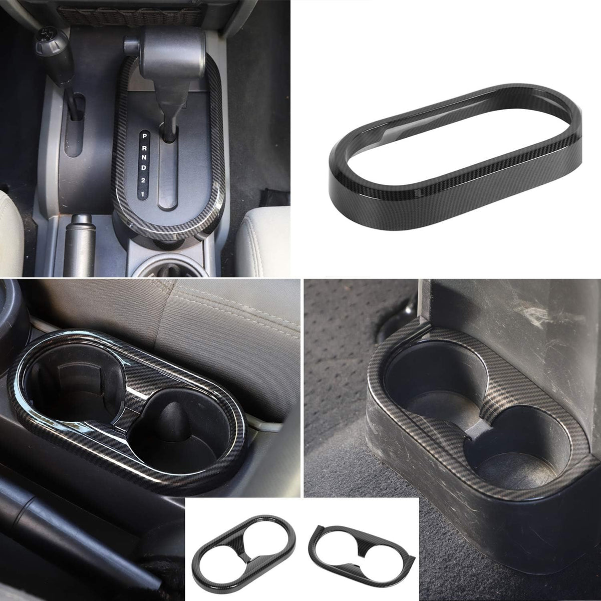 Gear Shift Panel Trim Cover ABS Carbon Fiber H715