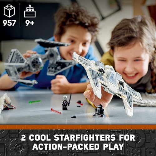 LEGO Star Wars Fang Fighter vs. TIE Interceptor Building Toy Set with 3 Characters S7878