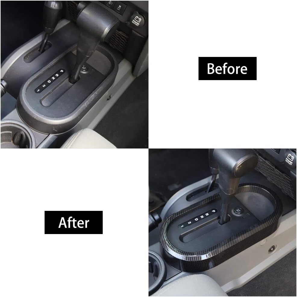 Gear Shift Panel Trim Cover ABS Carbon Fiber H715