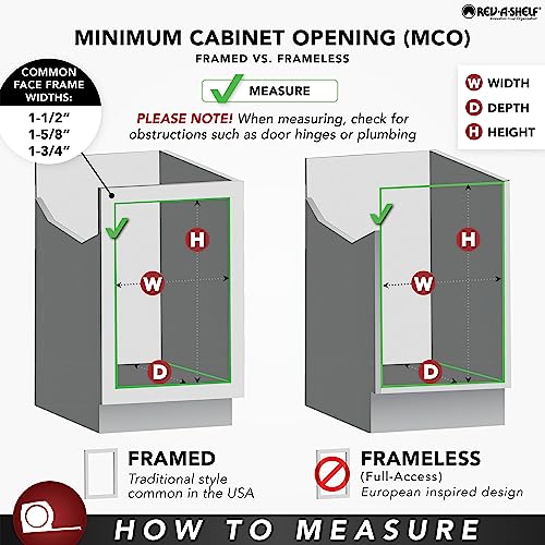 8" Pull Out Shelf Organizer for Base Cabinets, Wooden Slide Out Rack with Soft-Close E292