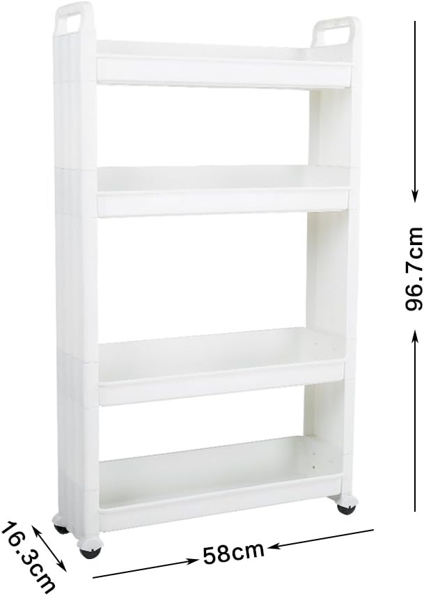 Rolling Slim Cart with Wheels (4-Tier) X40536