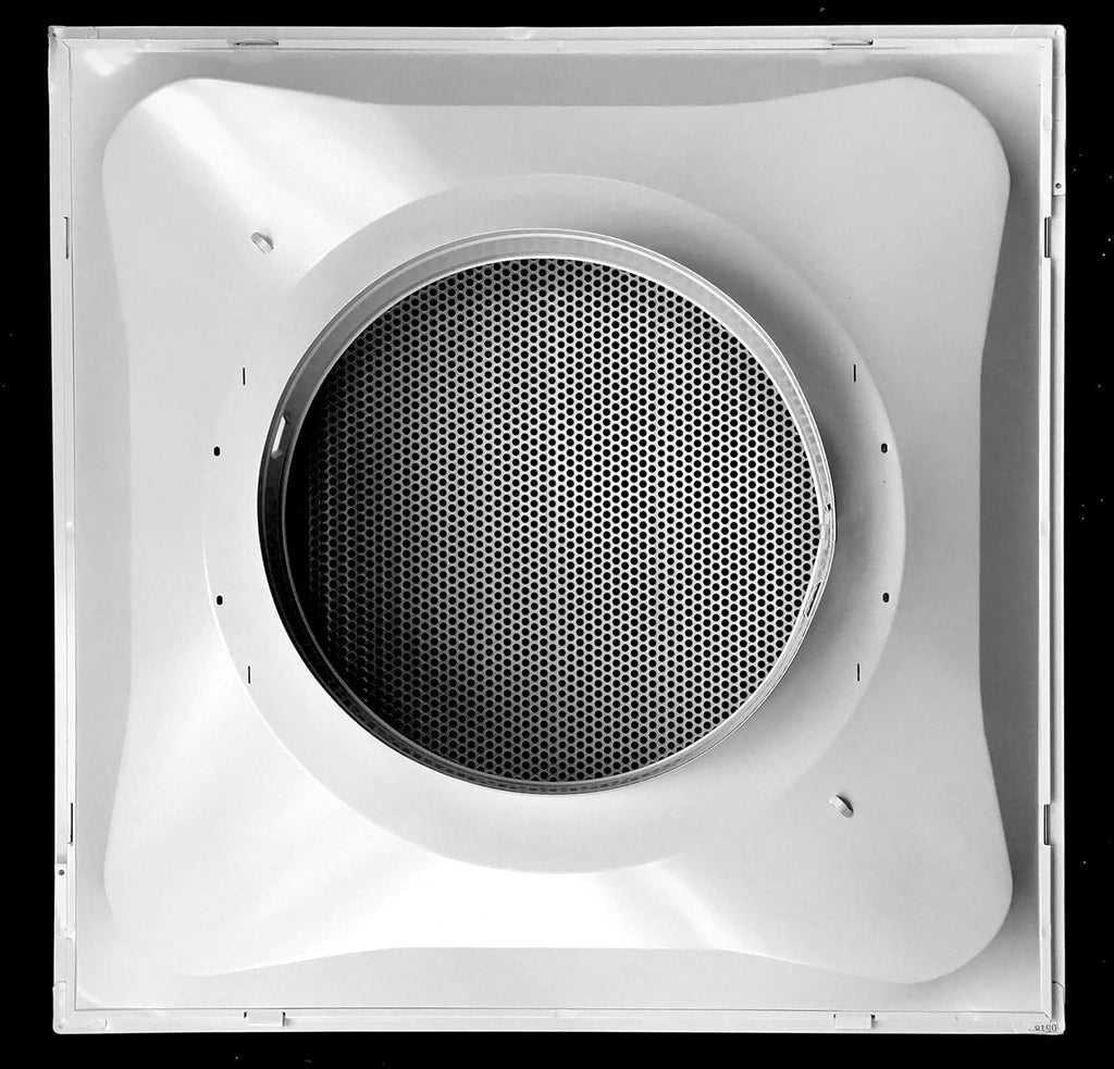 24 x 24 Metal Drop Ceiling Return Grill with 12 Collar Z7630