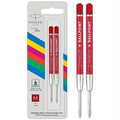 Medium Tip Red Ballpoint Pen Refill 2 Count N59492