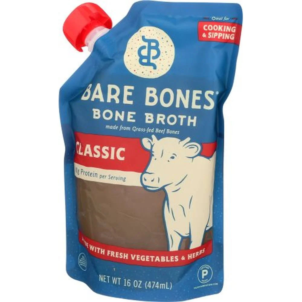 Grass Fed Beef Bone Broth, 16 Ounce, 6 per Case V407257