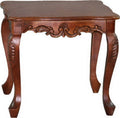 Carved Wood Square End Table J832