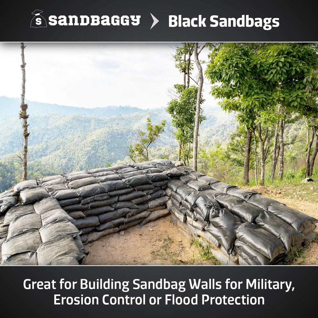 Black Empty Poly Sandbags 14 Inch x 26 Inch 1000 Bags M97990