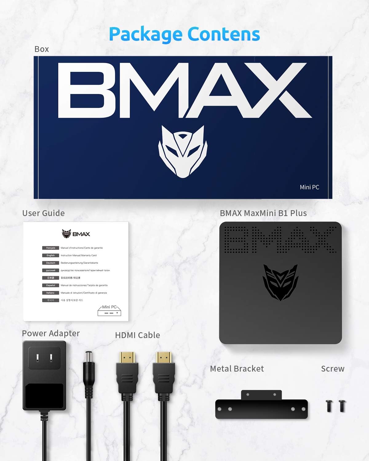 Mini PC N4000 6GB DDR4 64GB eMMC Fanless Dual WiFi HDMI+VGA 4K Dual-Screen BT4.2 USB x4 Y741